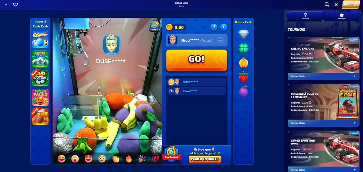 Bonus crab Wonaco Casino