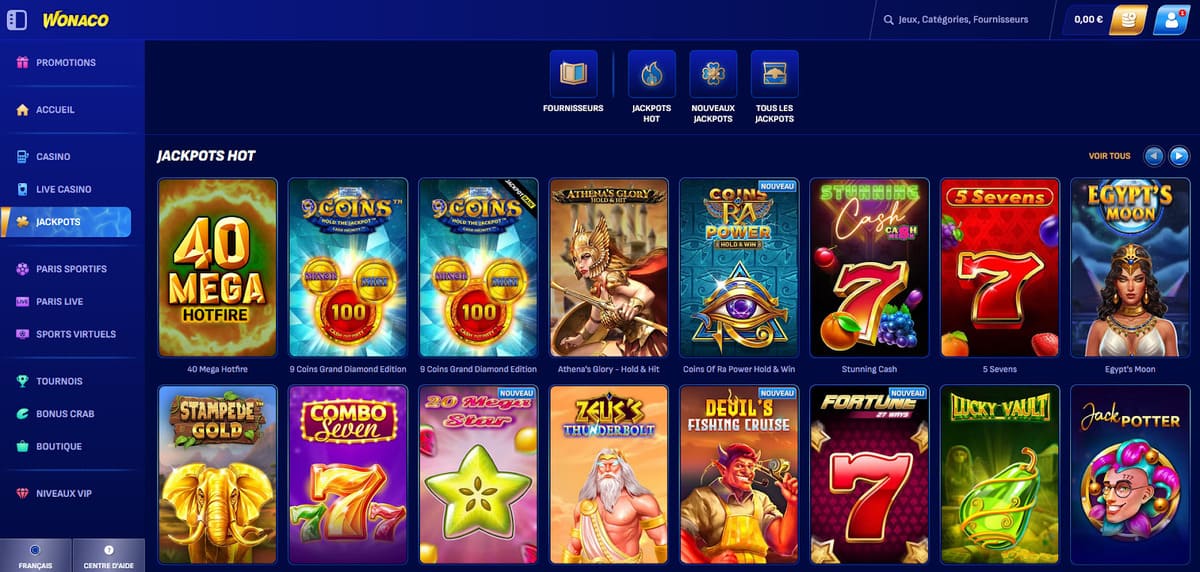 Jackpot Wonaco Casino