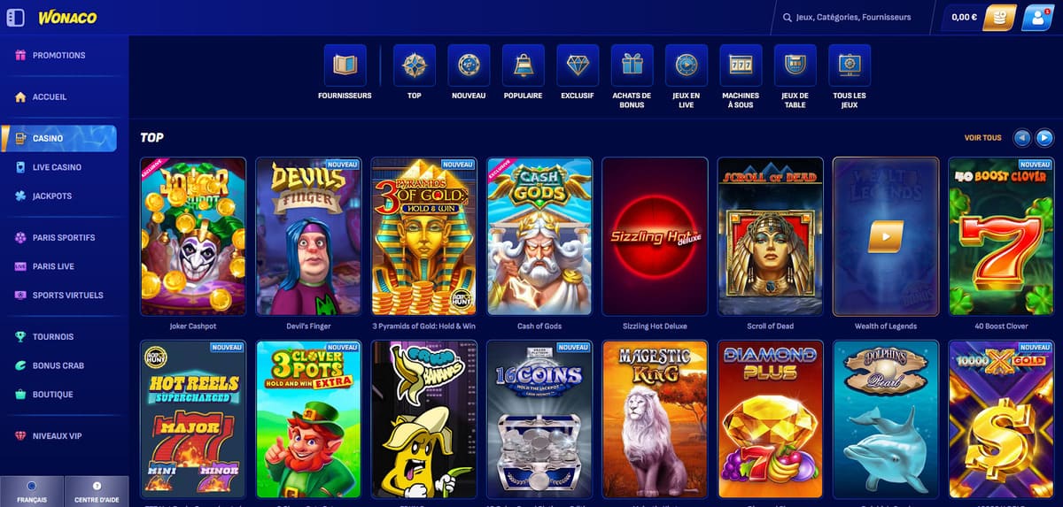 Présentation Wonaco Casino