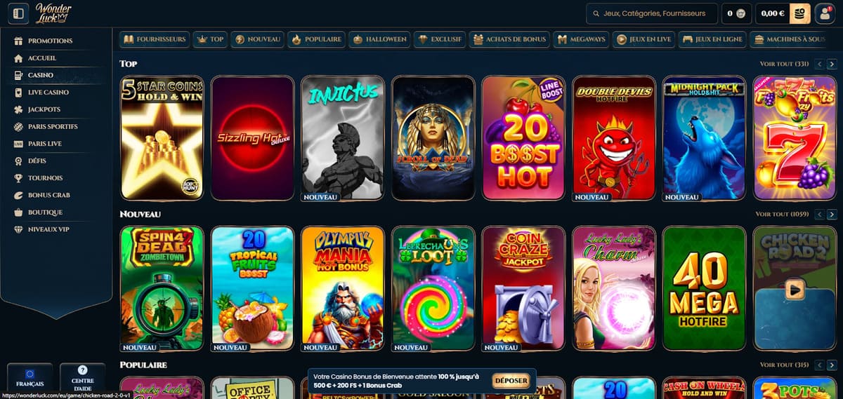 Selection Wonder Luck Casino