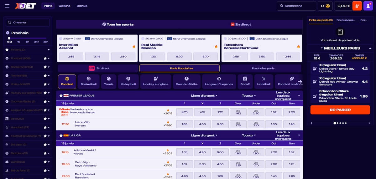 Paris sportifs X3Bet Casino