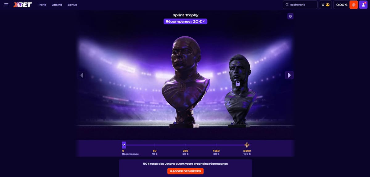 Trophées X3Bet Casino