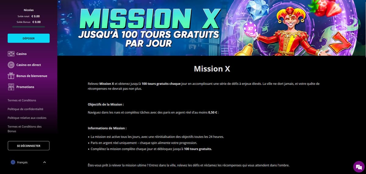Mission X X7 Casino