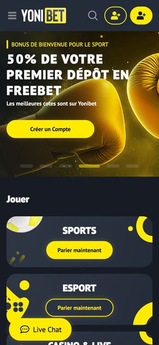 Yonibet casino application