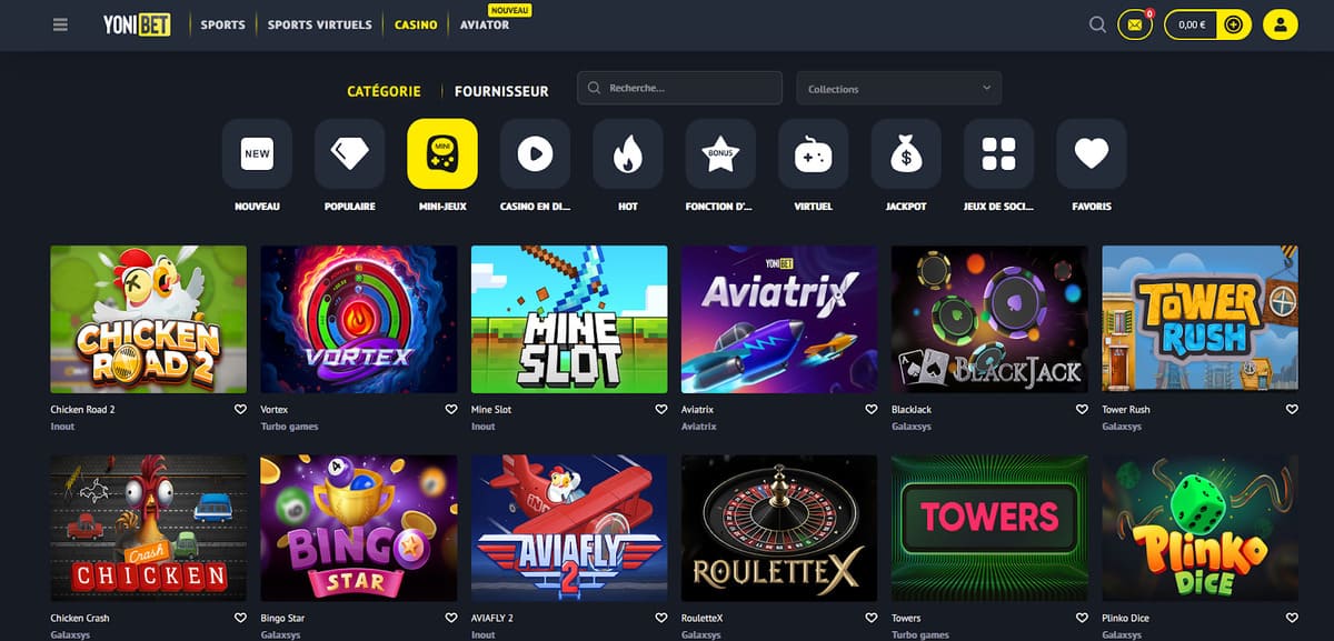 Mini Jeux Yonibet Casino