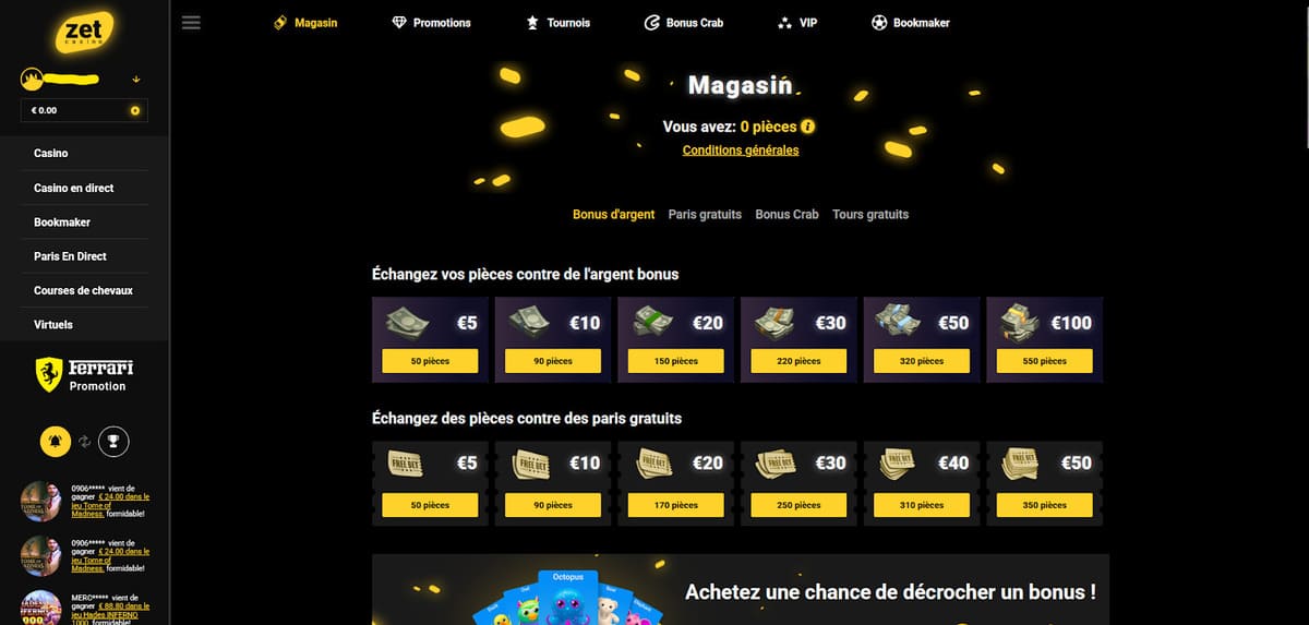 Magasin Zet Casino