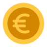Pièce Euro logo