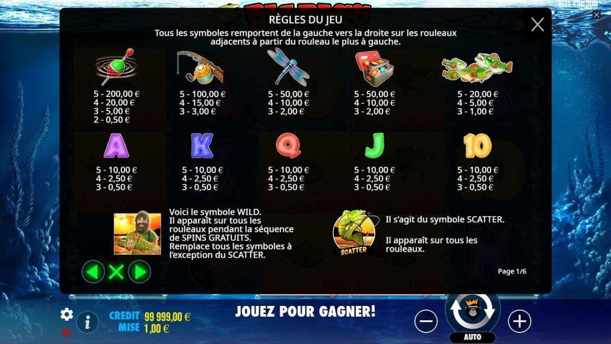 règles du jeu Big Bass Bonanza