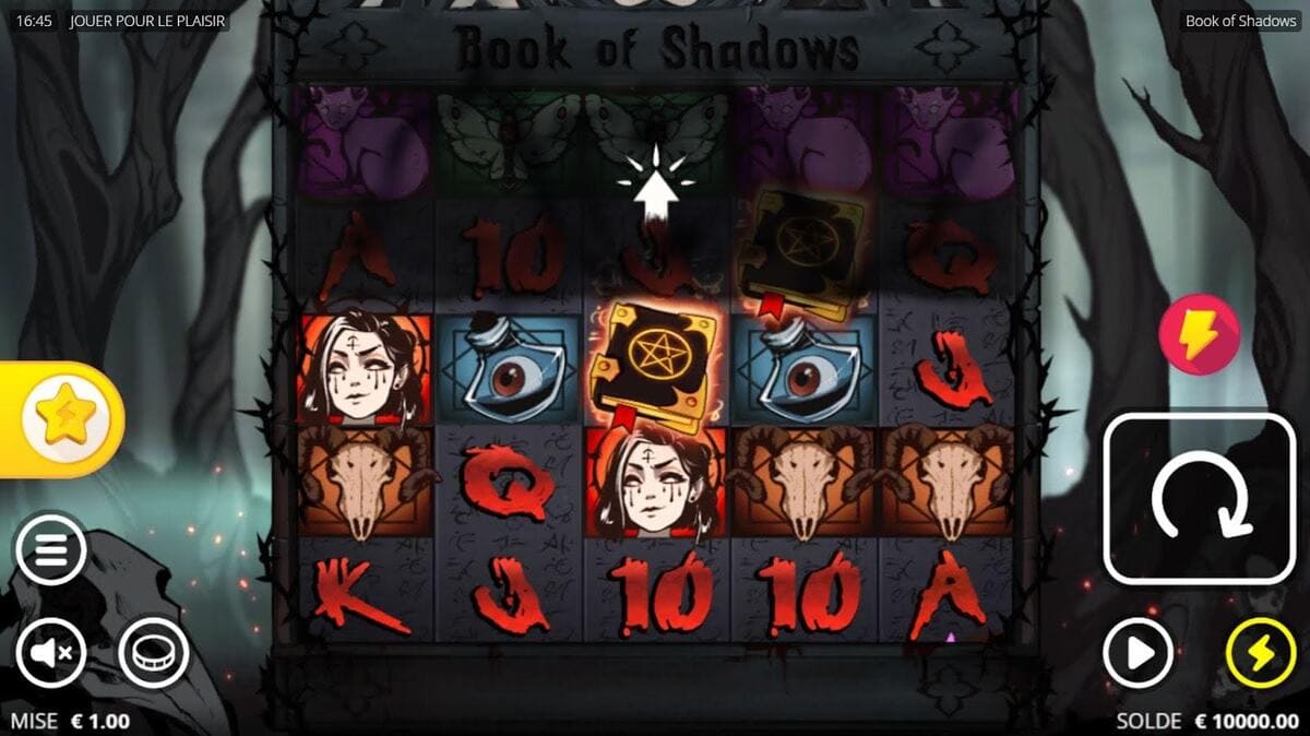 Symboles Book of Shadows 1000 Jeu