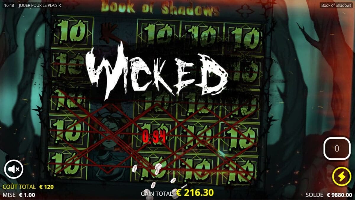 Wicked Book of Shadows 1000 Jeu