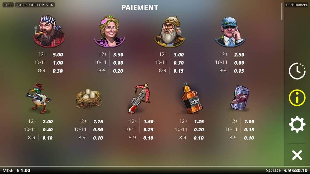 Paiement Duck Hunters Jeu