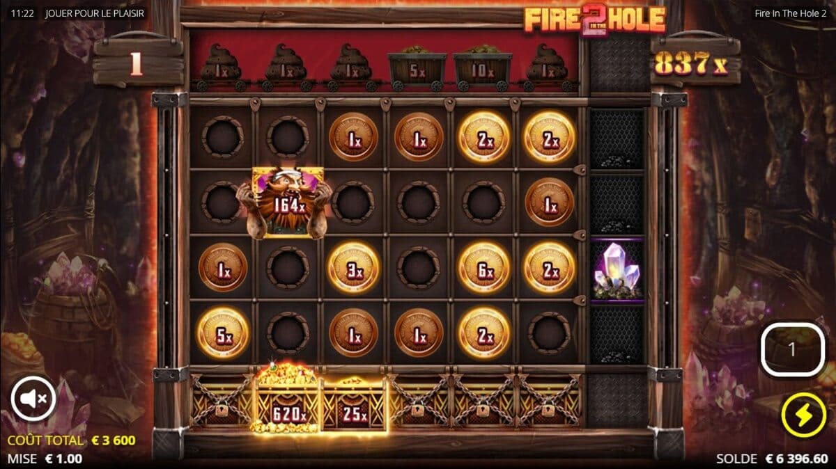 Grille Fire in the Hole 2 Jeu