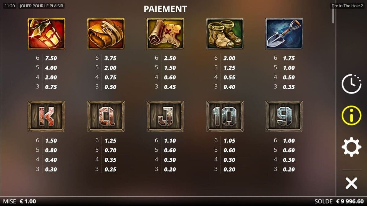 RTP Fire in the Hole 2 Jeu