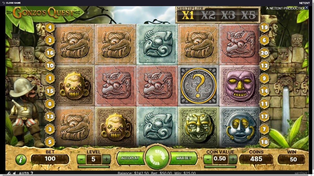 Victoires Gonzo's quest Jeu