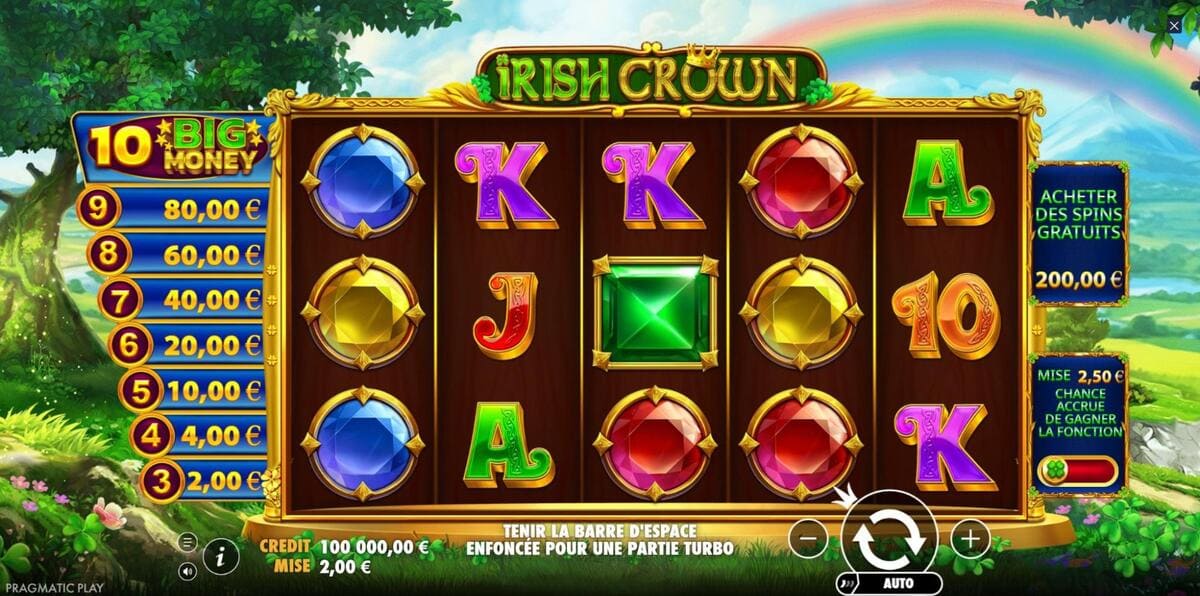 Grille Irish crown Jeu