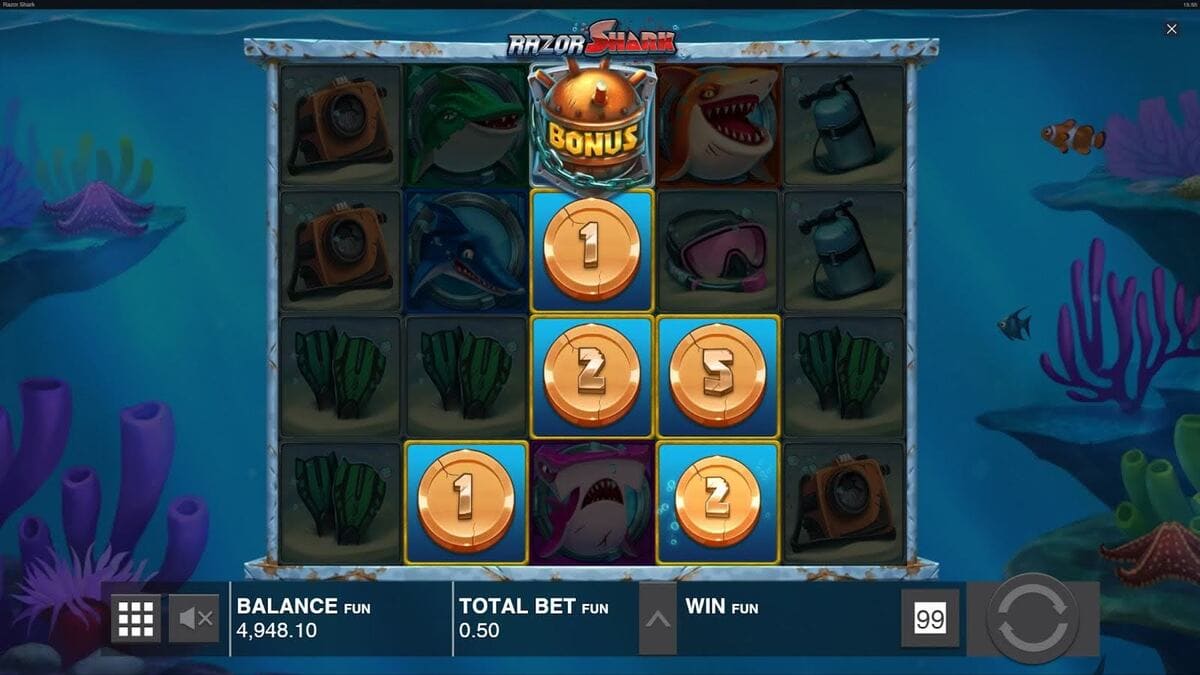 Mode free play jeu Razor Shark