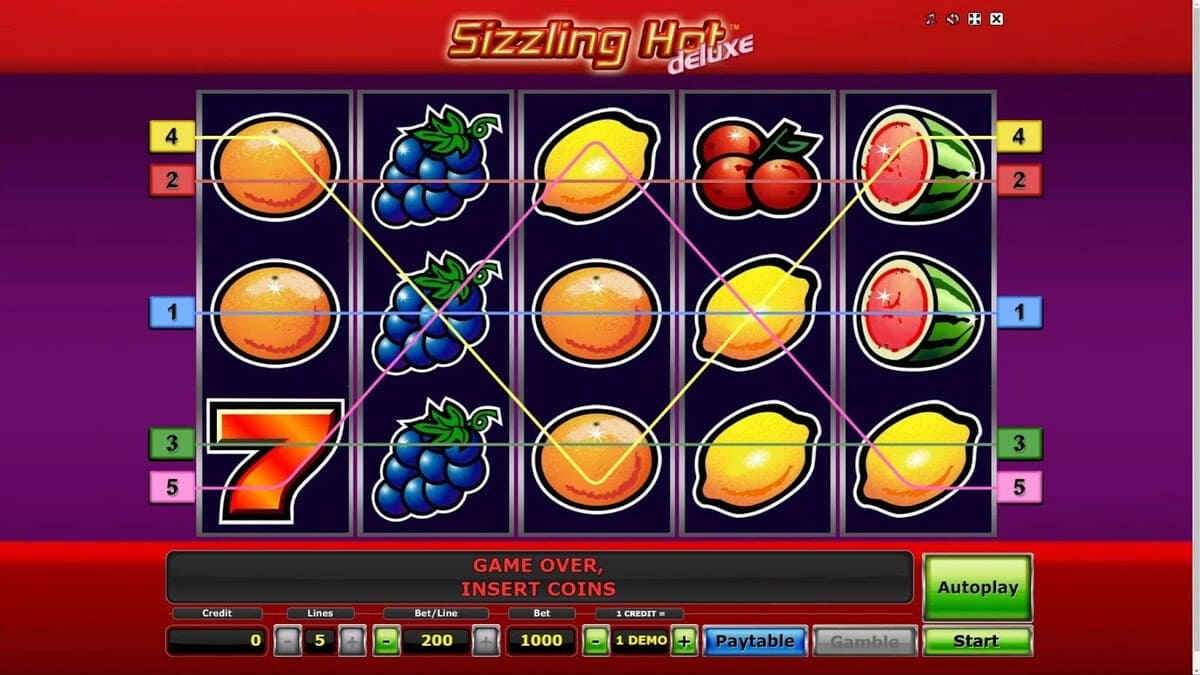 game over Sizzling Hot