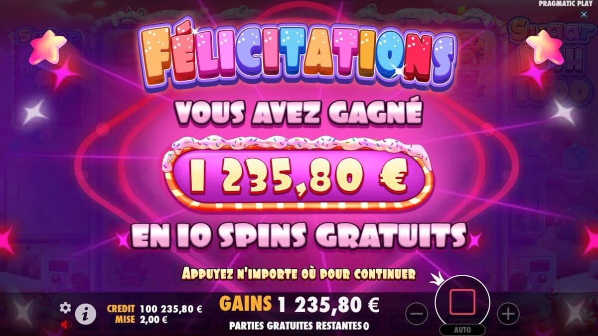 jackpot Sugar Rush 1000