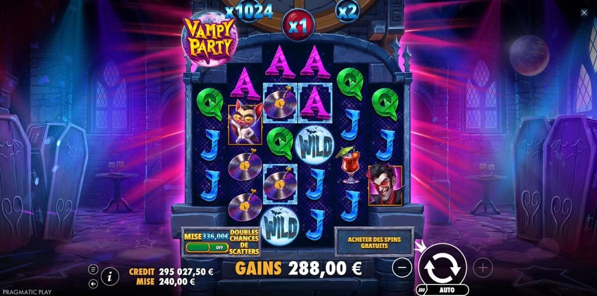 RTP Vampy Party Jeu