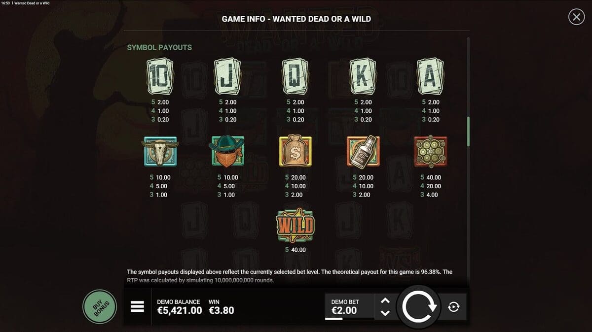 Buy bonus Dead or a Wild Jeu