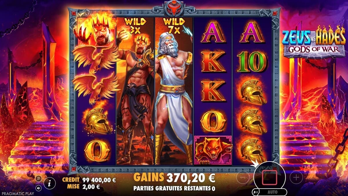 Symboles wild Zeus vs Hades Jeu