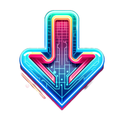 Flèche vers le bas futuriste